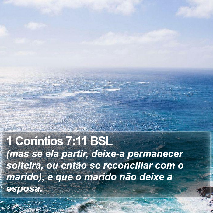 1 Coríntios 7:11 BSL Bible Study