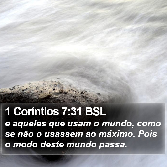 1 Coríntios 7:31 BSL Bible Study