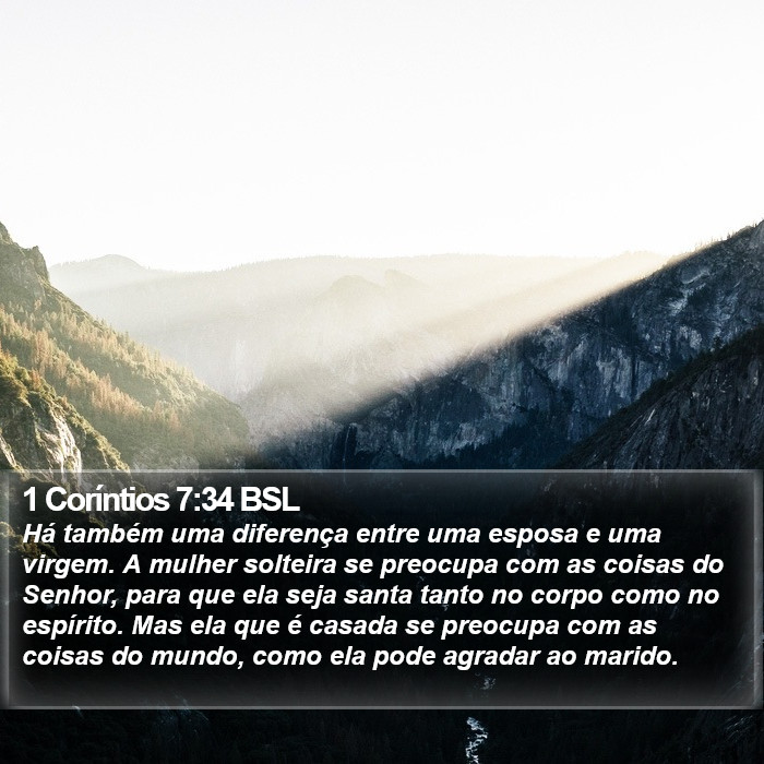 1 Coríntios 7:34 BSL Bible Study