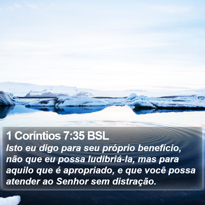 1 Coríntios 7:35 BSL Bible Study