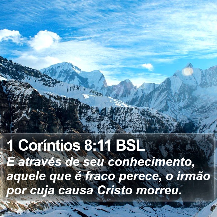 1 Coríntios 8:11 BSL Bible Study