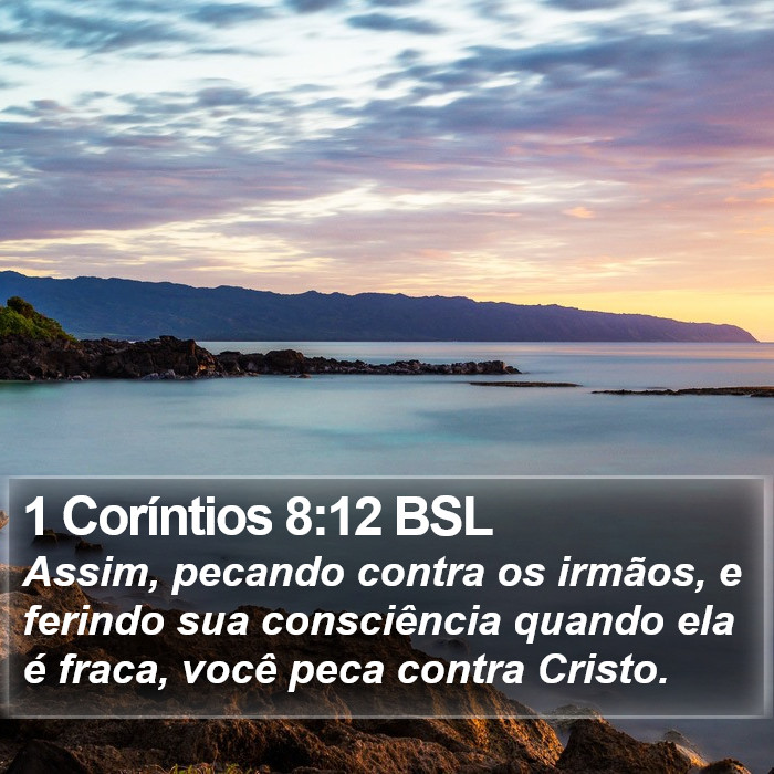 1 Coríntios 8:12 BSL Bible Study