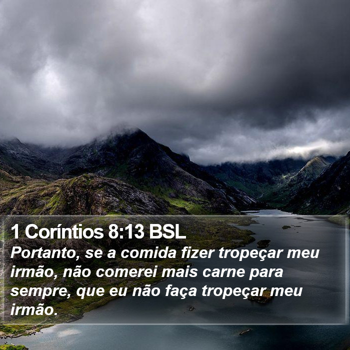 1 Coríntios 8:13 BSL Bible Study