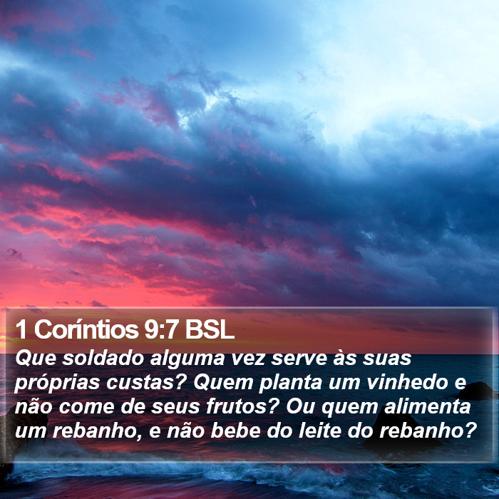 1 Coríntios 9:7 BSL Bible Study