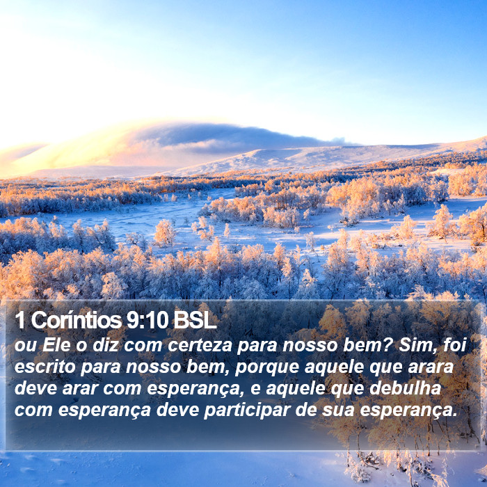 1 Coríntios 9:10 BSL Bible Study