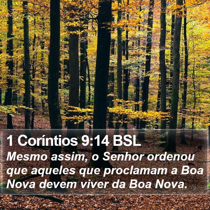 1 Coríntios 9:14 BSL Bible Study
