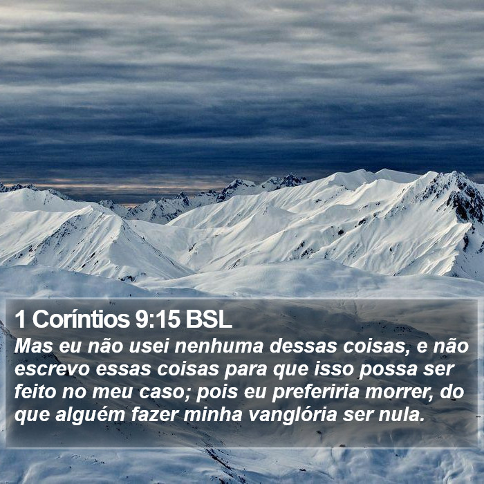 1 Coríntios 9:15 BSL Bible Study