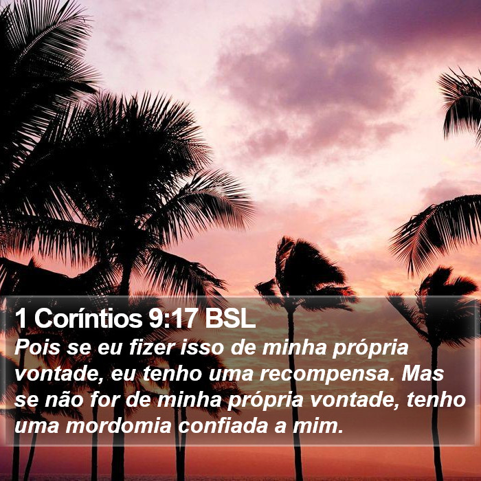 1 Coríntios 9:17 BSL Bible Study
