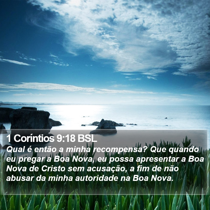 1 Coríntios 9:18 BSL Bible Study