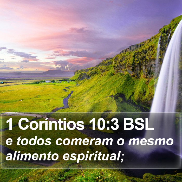 1 Coríntios 10:3 BSL Bible Study