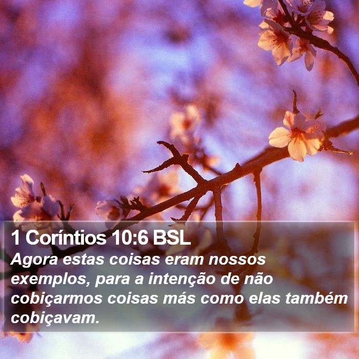 1 Coríntios 10:6 BSL Bible Study