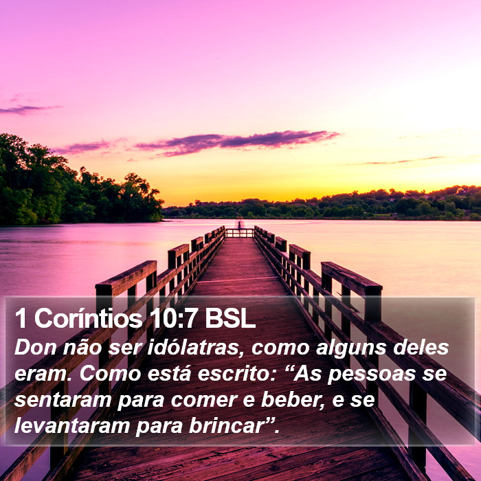 1 Coríntios 10:7 BSL Bible Study