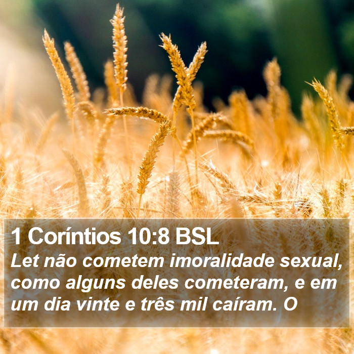 1 Coríntios 10:8 BSL Bible Study