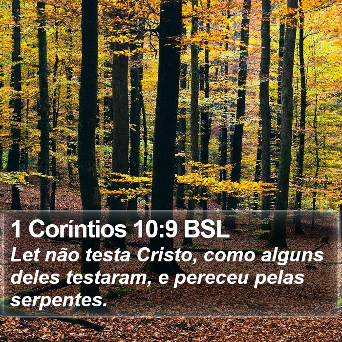 1 Coríntios 10:9 BSL Bible Study