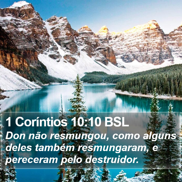 1 Coríntios 10:10 BSL Bible Study