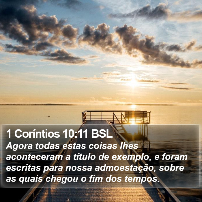 1 Coríntios 10:11 BSL Bible Study