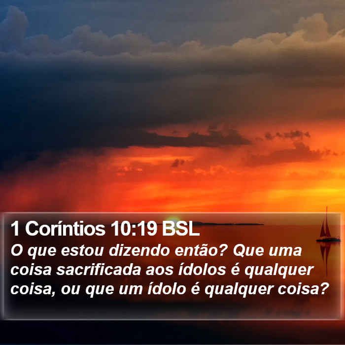 1 Coríntios 10:19 BSL Bible Study