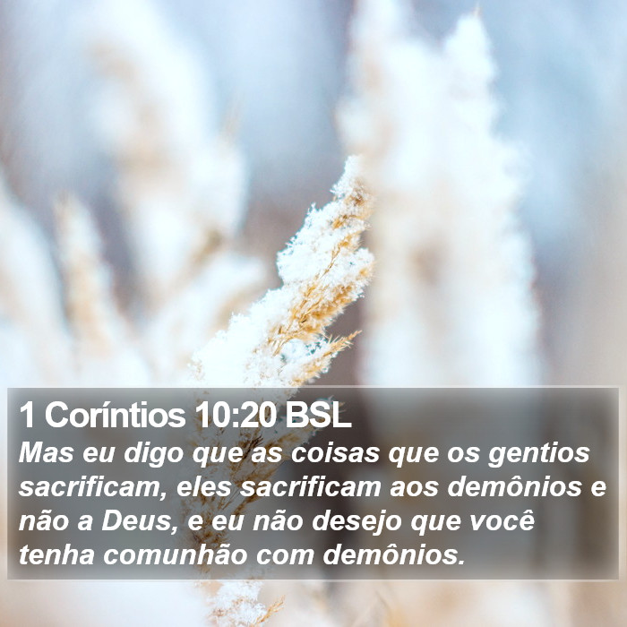 1 Coríntios 10:20 BSL Bible Study