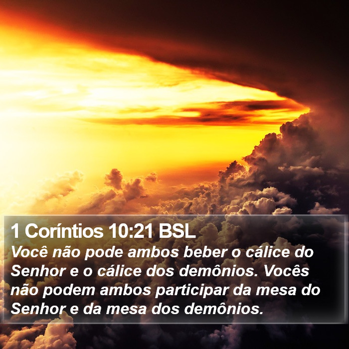 1 Coríntios 10:21 BSL Bible Study