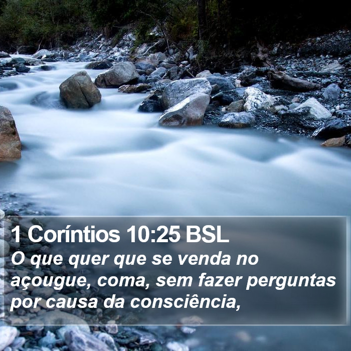 1 Coríntios 10:25 BSL Bible Study