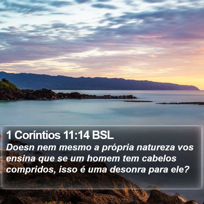 1 Coríntios 11:14 BSL Bible Study