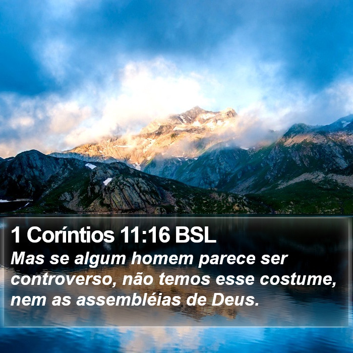 1 Coríntios 11:16 BSL Bible Study