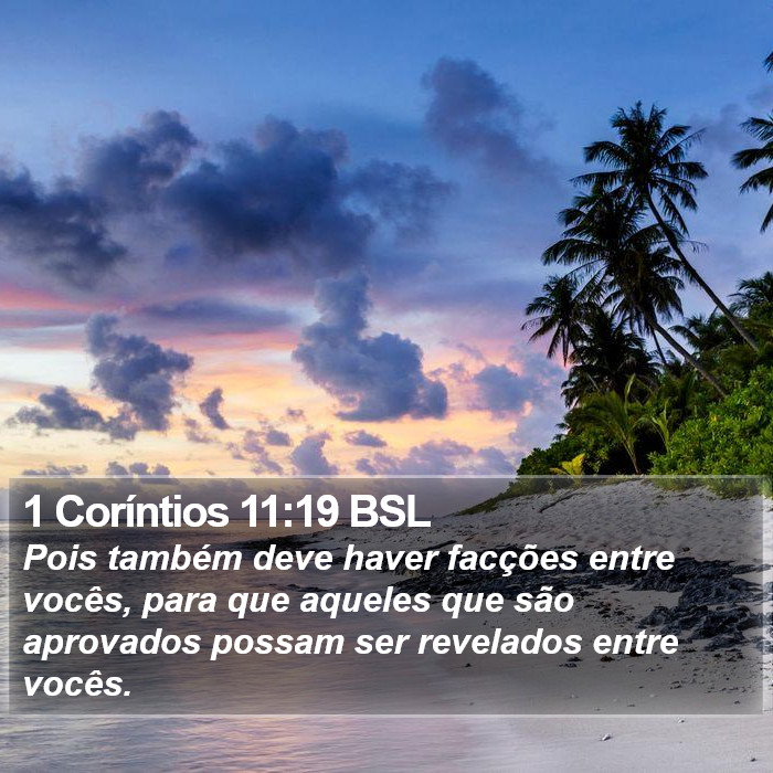 1 Coríntios 11:19 BSL Bible Study
