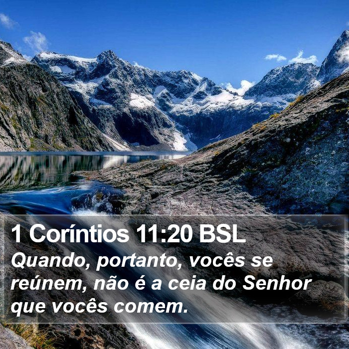 1 Coríntios 11:20 BSL Bible Study