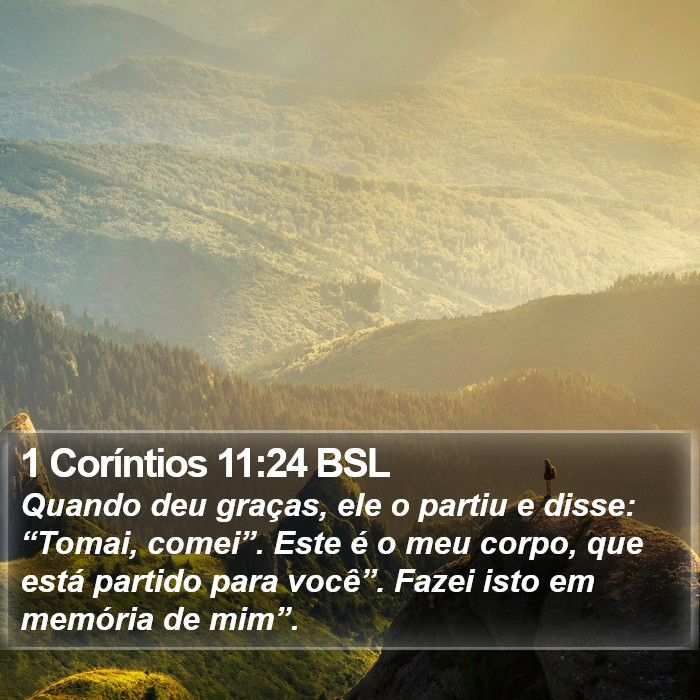 1 Coríntios 11:24 BSL Bible Study