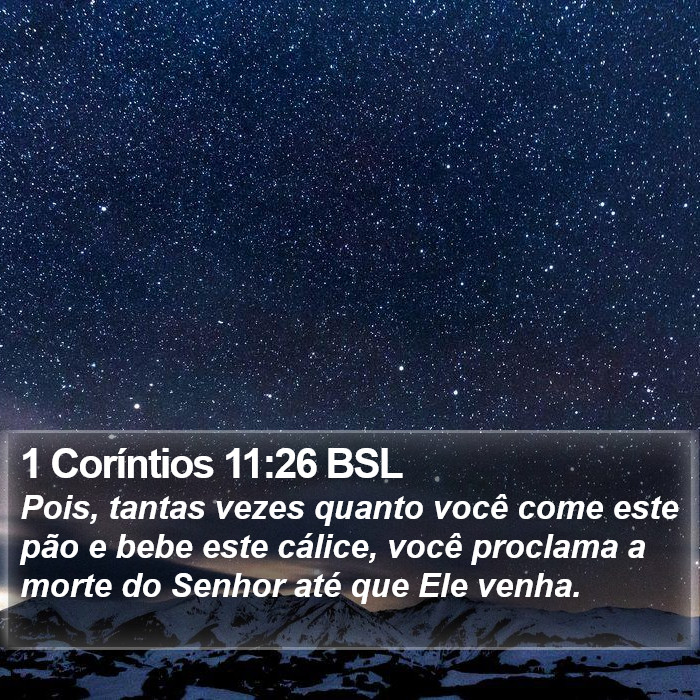1 Coríntios 11:26 BSL Bible Study
