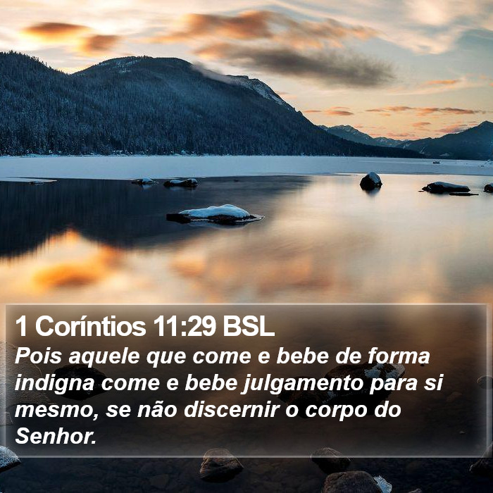 1 Coríntios 11:29 BSL Bible Study