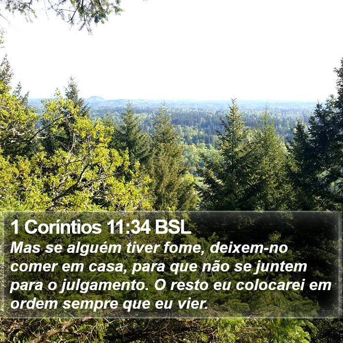 1 Coríntios 11:34 BSL Bible Study