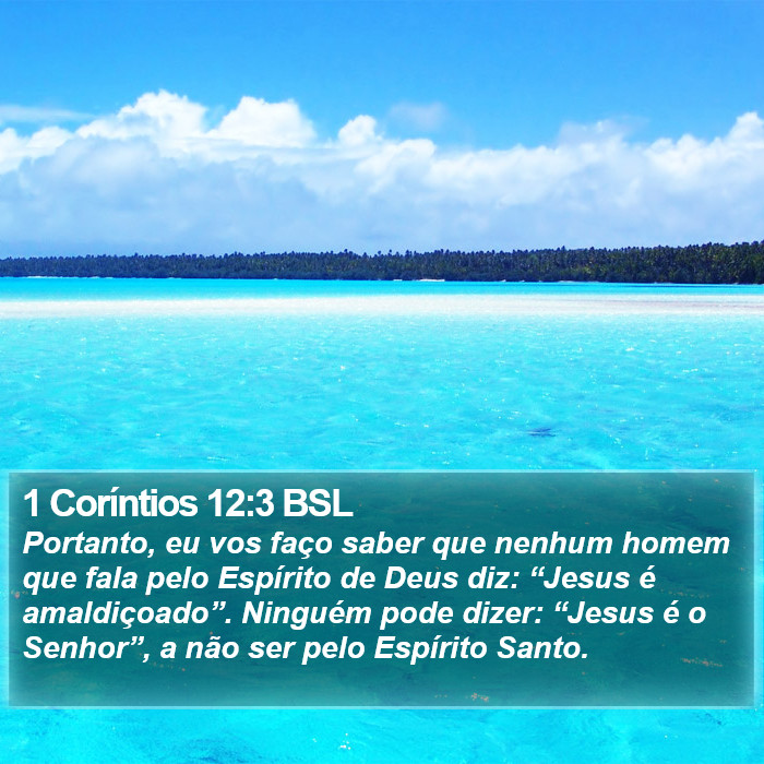1 Coríntios 12:3 BSL Bible Study