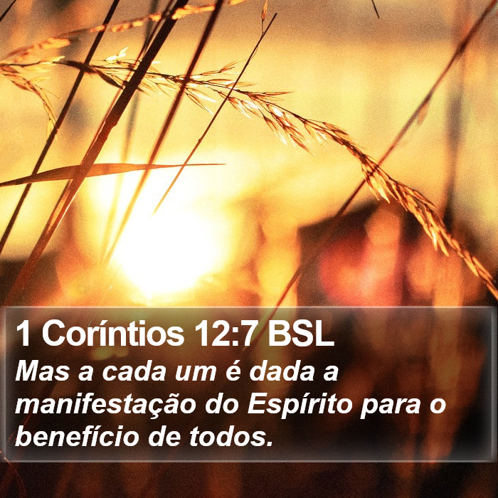 1 Coríntios 12:7 BSL Bible Study