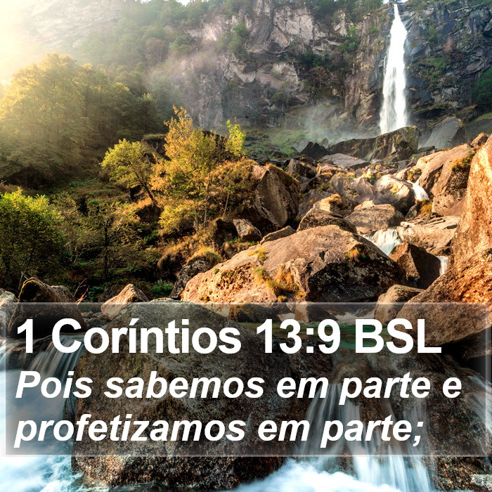 1 Coríntios 13:9 BSL Bible Study