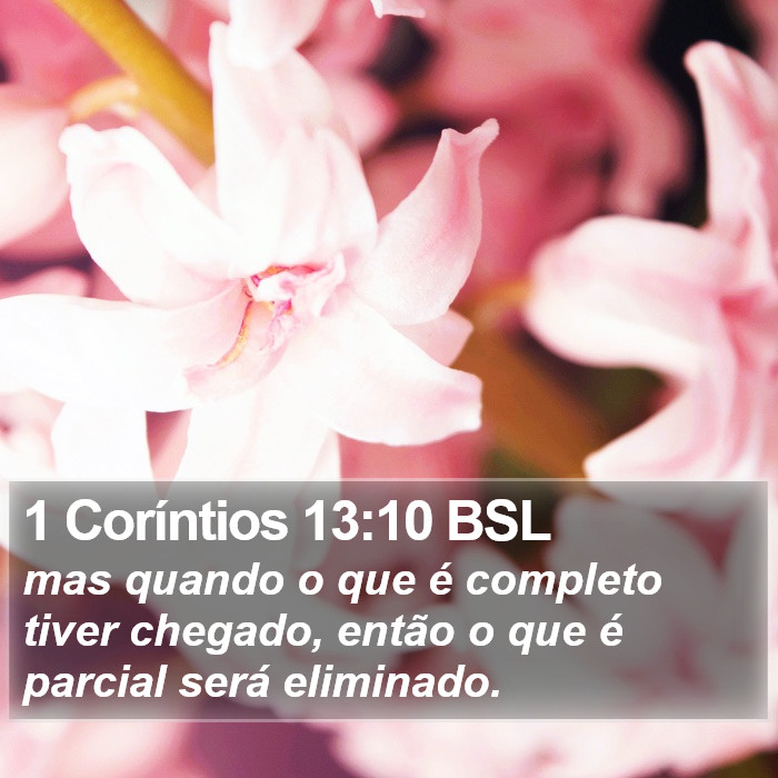 1 Coríntios 13:10 BSL Bible Study