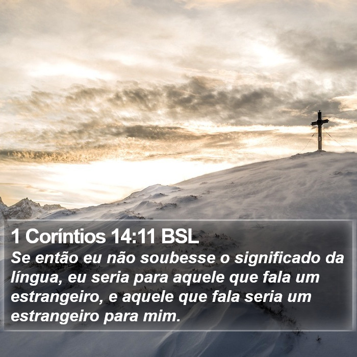 1 Coríntios 14:11 BSL Bible Study