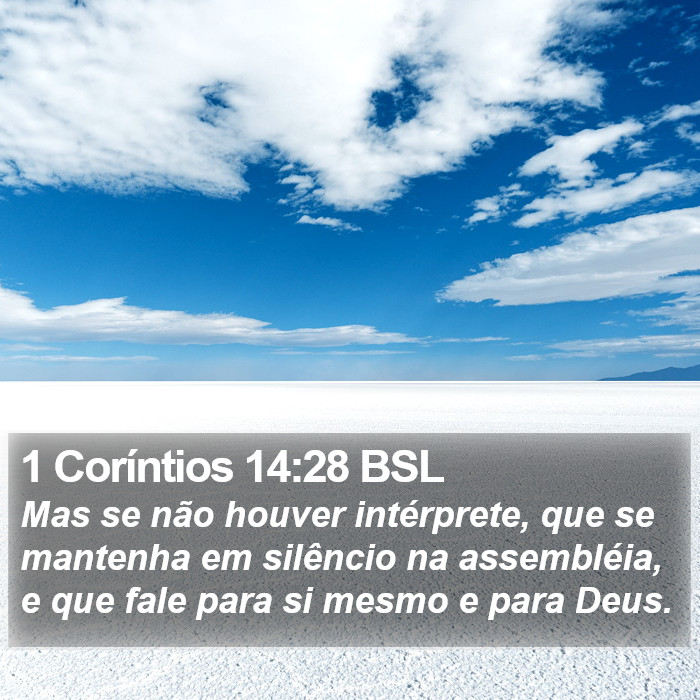 1 Coríntios 14:28 BSL Bible Study