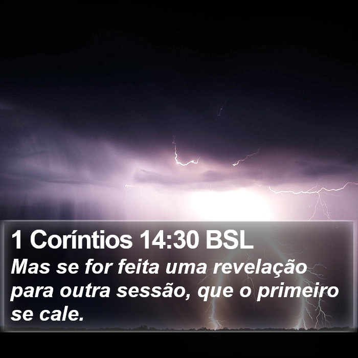 1 Coríntios 14:30 BSL Bible Study