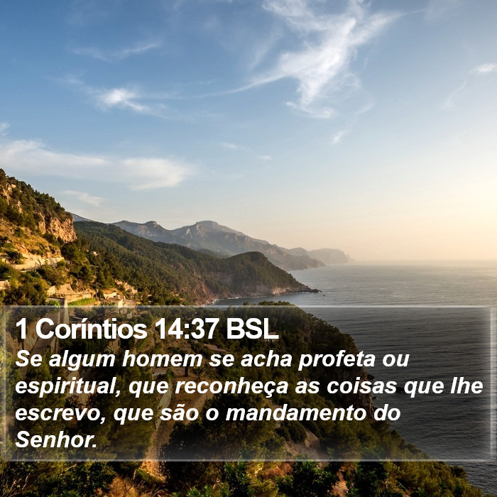 1 Coríntios 14:37 BSL Bible Study