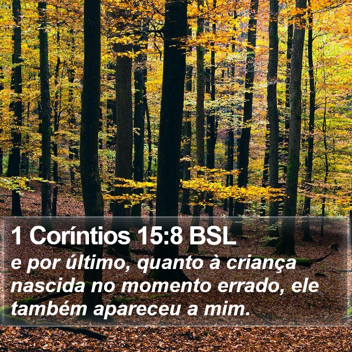 1 Coríntios 15:8 BSL Bible Study