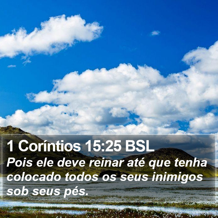 1 Coríntios 15:25 BSL Bible Study