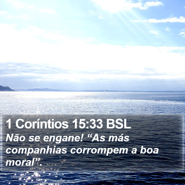 1 Coríntios 15:33 BSL Bible Study