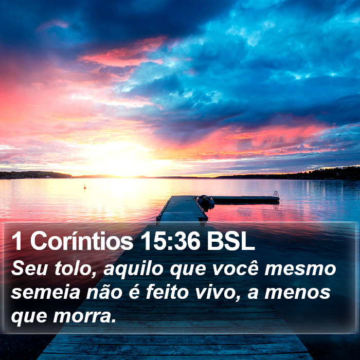1 Coríntios 15:36 BSL Bible Study