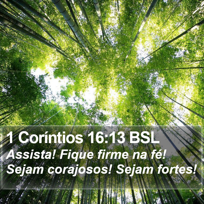 1 Coríntios 16:13 BSL Bible Study