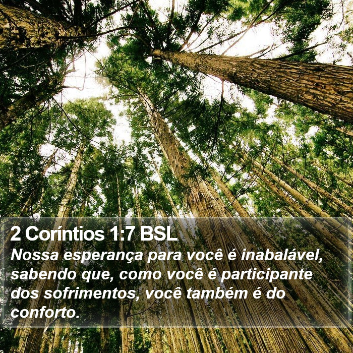 2 Coríntios 1:7 BSL Bible Study