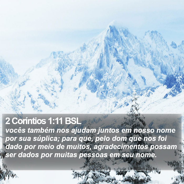 2 Coríntios 1:11 BSL Bible Study