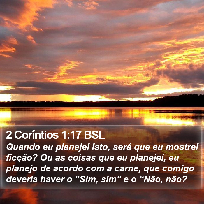 2 Coríntios 1:17 BSL Bible Study