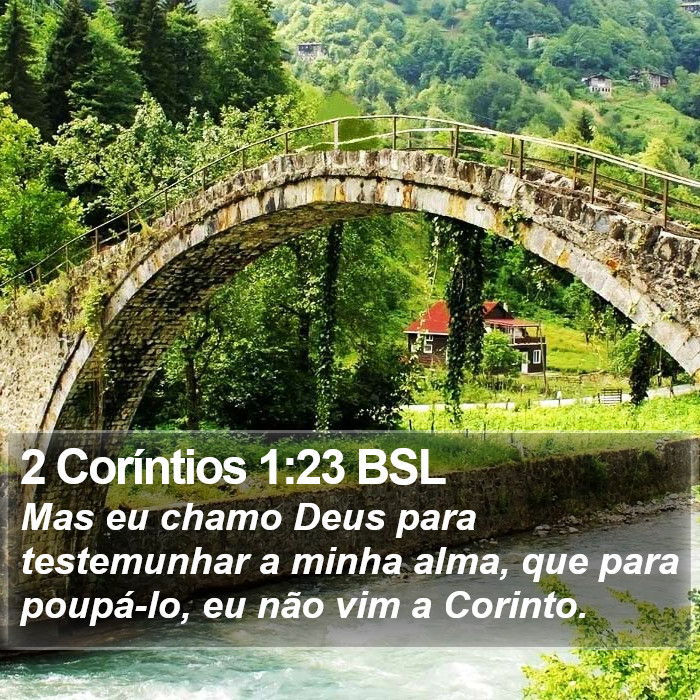 2 Coríntios 1:23 BSL Bible Study