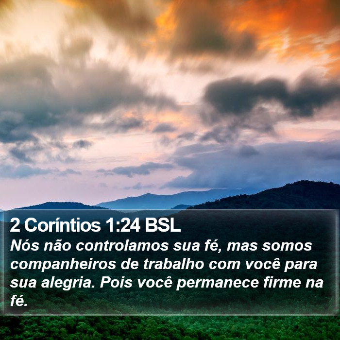 2 Coríntios 1:24 BSL Bible Study